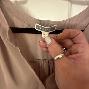 Pleione- XL Taupe long sleeve work shirt-100% polyester